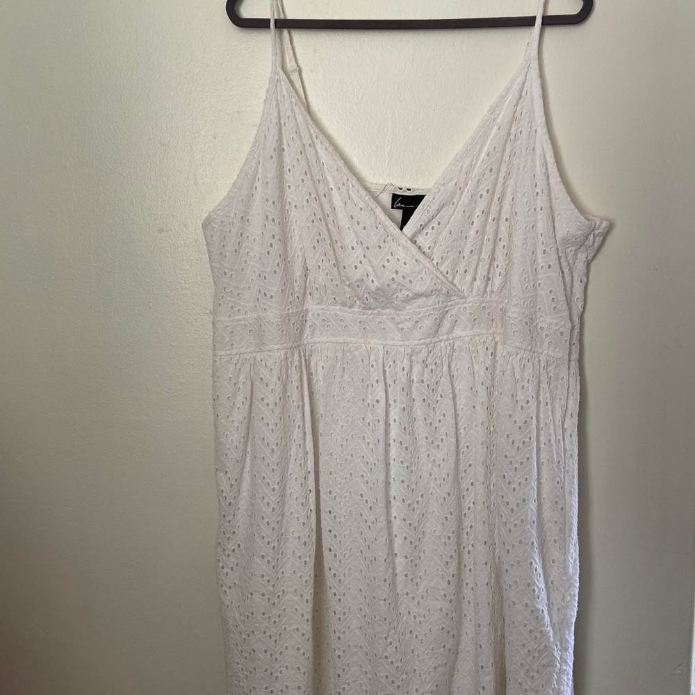 Lane Bryant sz 28 White eyelet sundress